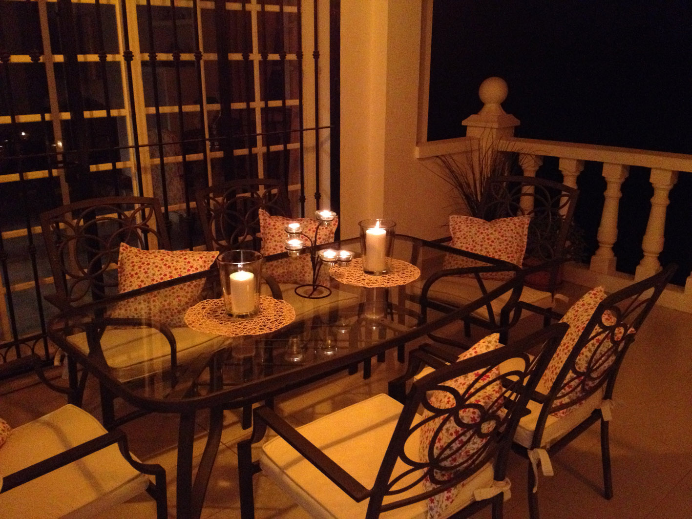nighttime on the terrace